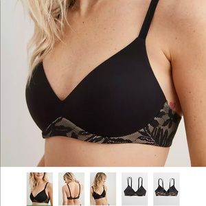 NWT Aerie Wireless Demi Coverage Push Up Bra 36D